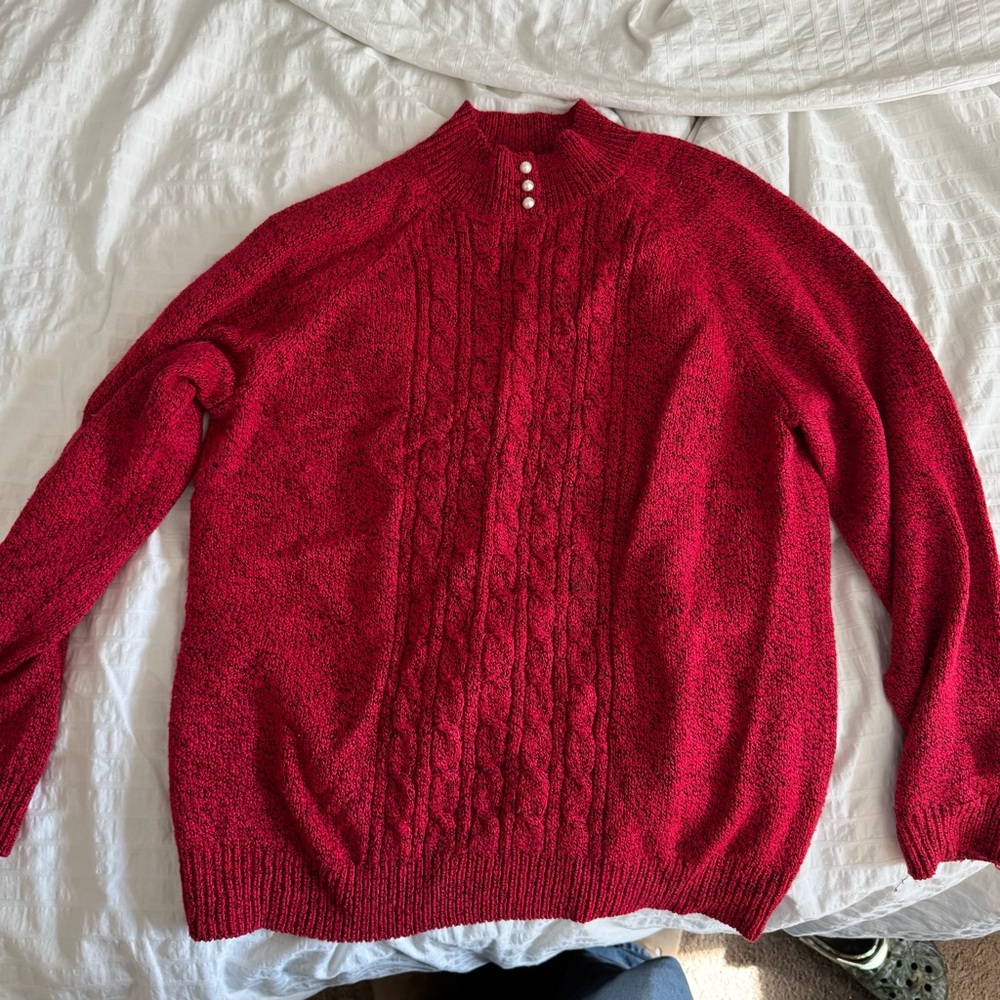 Karen Scott Red Knit sweater